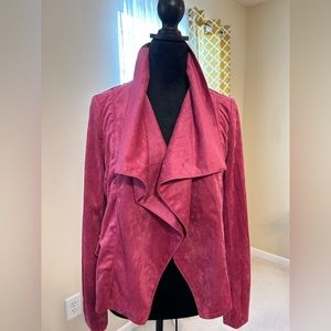 Escalier faux suede jacket.  Color magenta. Size M.  Never worn